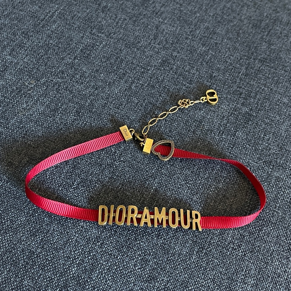 Dior Amour Burgundy Red Chocker J’Adore